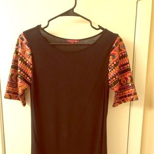 Black sequence sleeve blouse